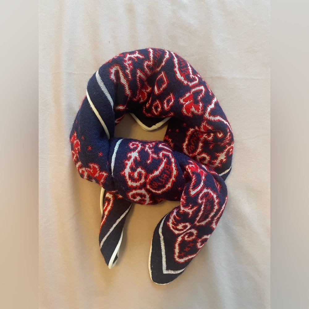 Scotch & Soda Red and Navy Scarf